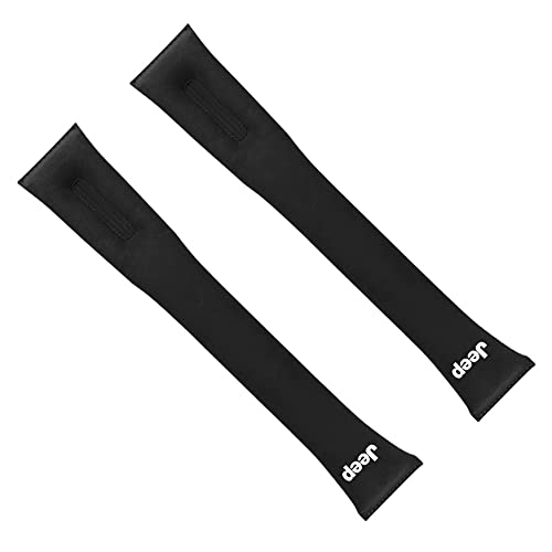 ジープ シートコンソール レネゲード グラディエーター パトリオット グランドチェロキー サイドクッション センター スボーツ式 隙間クッション シートサイド PUレザー カーシートギャップフィラー 2本セット 刺繍ロゴ入り小物入れ 落下防止