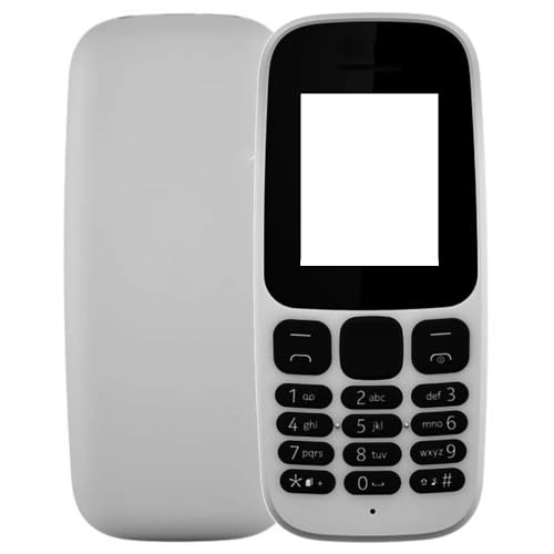 Backer The Brand Replacement housing Mobile Body Compatible with Nokia 105 2017 Single Sim FROUNT Back Body (This is not a Phone) - White