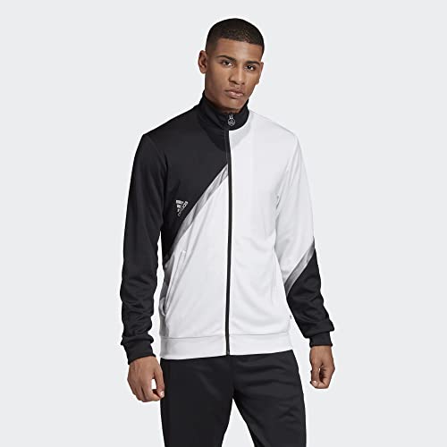 adidas Men's White/Black Tan Club Home Jacket - M2