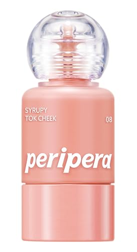 Image of PERIPERA SYRUPY TOK CHEEK Liquid Blush| Dewy Finish with Long-Lasting Hydration, Buildable & Blendable Color, Natural Glow for Cheeks, Safe for Sensitive Skin (08 SYRUP GRAPEFRUIT)