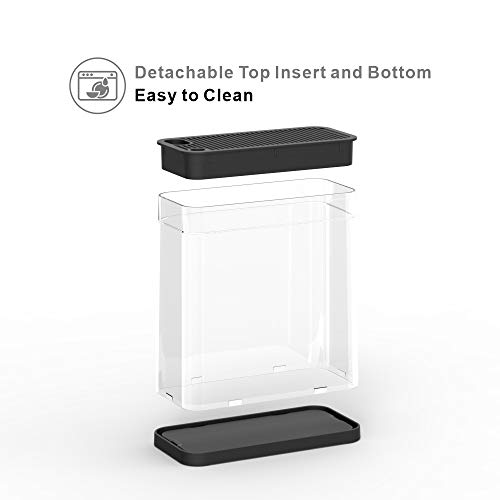 Kitchendao Xl Universal Knife Block Holder Without Knives, Detachable For Easy Cleaning, Extra Slots For Scissors And Sharpening Rod, For Safe, Space Saver Knife Storage, Unique Slot To Protect Blades #TOP4