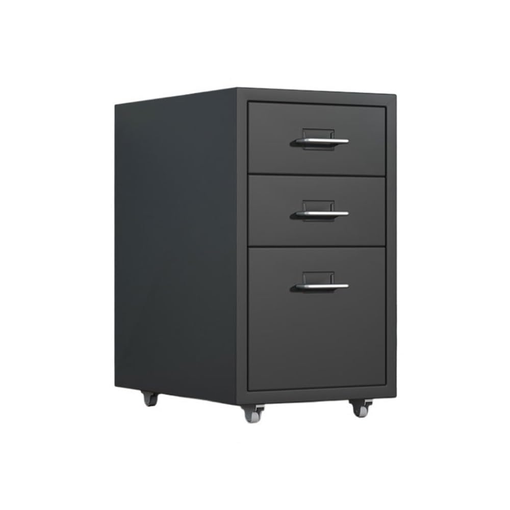 Aioneer Black File Cabinet Office File Cabinet 1.2Mm Thickness Iron Cabinet Multifunctional Storage Cabinet Multi-Drawer Cabinet Data Storage Cabinet Filing Cabinet