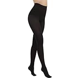 AKKQHH Strumpfhosen Damen 80 Den Blickdicht Microfaser Bequeme Feinstrumpfhose (Schwarz,L-XL)