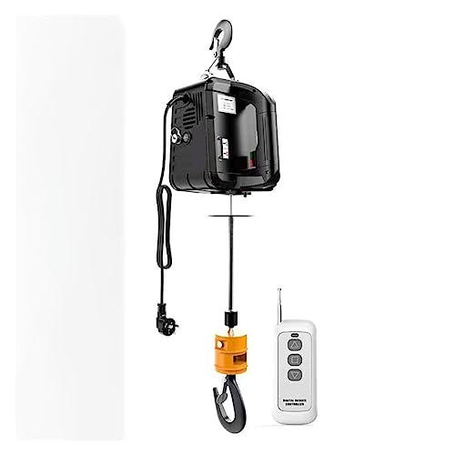 OTQEFTN Electric Winch Electric Hoist,500Kg Portable Crane Electric Hoist for Cars, Home Improvement, Cargo Handling, Production Workshop Lifting (1 Remote Control) (1 Remote Control)