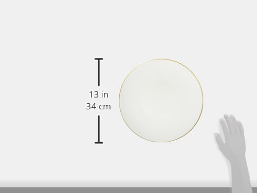 Platos cargadores blancos martillados de plástico orgánico 13" (Pack x4) miniatura 6