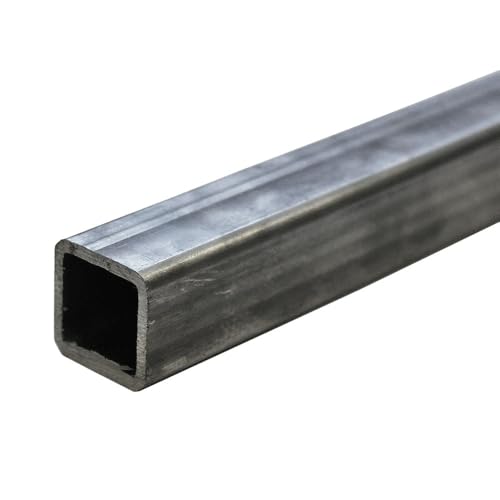 Speciality Metals MILD Steel ERW Box Section Square Hollow 20MM to 70MM - 1 Metre (100cm) Lengths (20mm x 20mm x 2mm Box), Black