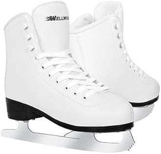 Figure Ice Skates for Women Girls and Boys, Lace-Up Adult Figure Skate Ice Hockey Skates for Outdoor and Skating Rink, Figure Ice Skate Shoes Size 5 6 7 8 9 10 11 and Youth 2Y 3Y