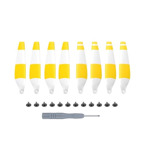 �݊���������܂�dji�ł�Mini 3 Pro/Mini 4 Pro�v���y���Ή��A��m�C�Y�N�C�b�N�����[�X�����u���[�h8�A�h���[���A�N�Z�T���[(8pcs yellow white)