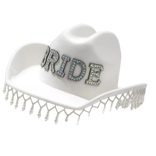 Chapeau de rodéo mariée à perles pour un EVJF inoubliable