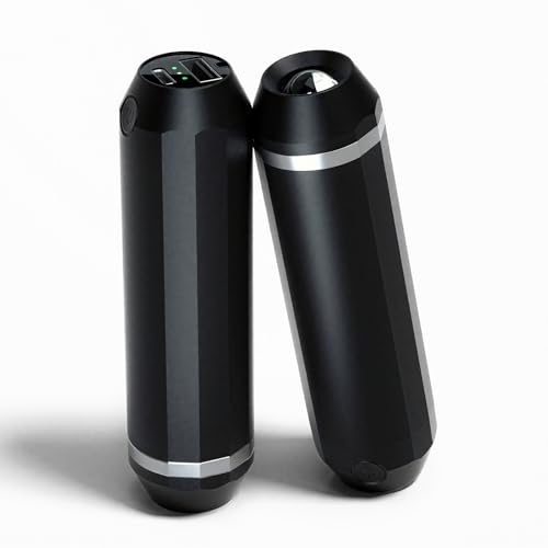 ZHENNBY Handwärmer Elektrisch, Taschenwärmer Magnetische Hand Wärmer 10000mAh, mit powerbank Aufladbare Handwärmer Wiederverwendbar Ultra Leicht 3 Stufen Heizung Hand Warmer für Outdoor - Grau
