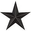 Hearthside collection the cwi gifts metal barn star 12 galvanized hanging star farmhouse wall decor black 1 12 x 12 x 2  urban country home decor