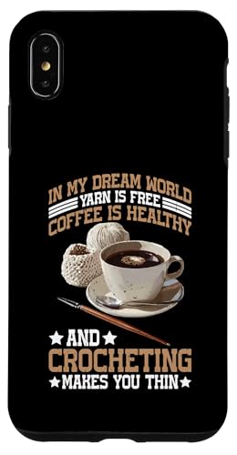 Yarn’s Free Coffee’s Healthy Crochet Makes You Thin - スマホケース iPhone XS Max 用
