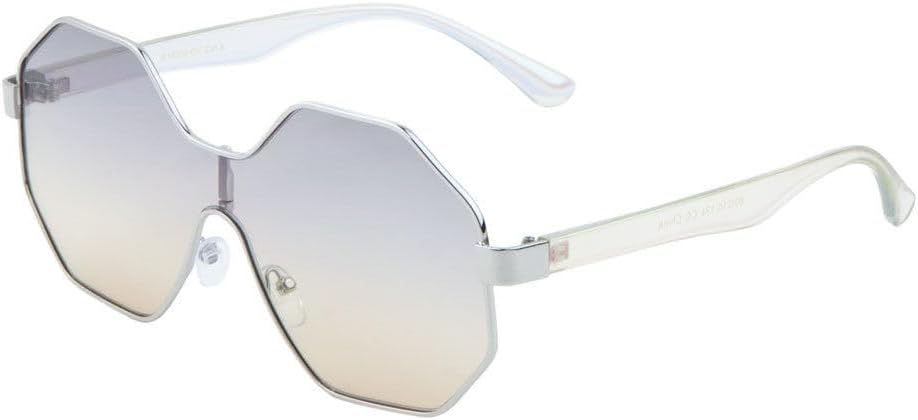 Oversized Futuristic One Piece Shield Lens Aviator Sunglasses