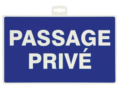Warnschild Passage privé Privatweg Durchgang verboten rechteckig 33 cm x 228 cm Blau - Taliaplast