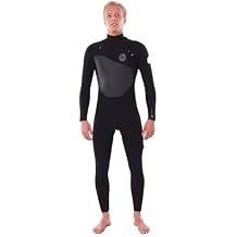 Rip Curl Mens Flashbomb 3/2mm Chest Zip Wetsuit - Black - Easy Stretch Lightweight Flash Lining