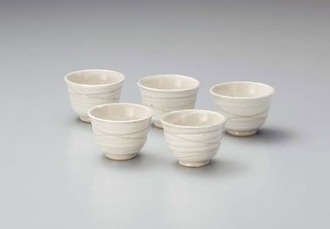 Amazon 工房 百の手 湯呑 ライン 模様 5客揃え 五客揃い 5客セット おしゃれ かわいい 高級 美濃焼 湯呑み オンライン通販