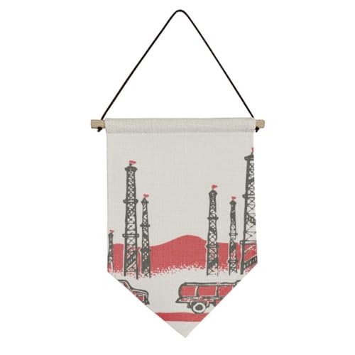 Drapeau de la révolution chinoise suspendu en toile décoration voiture et tour de montagne
