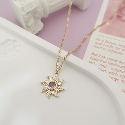 Rapunzel Inspired Necklace Tangled Princess Sun Pendant Jewelry for Women Halloween Dress-Up Costume Accessories & Christmas Birthday Gifts3