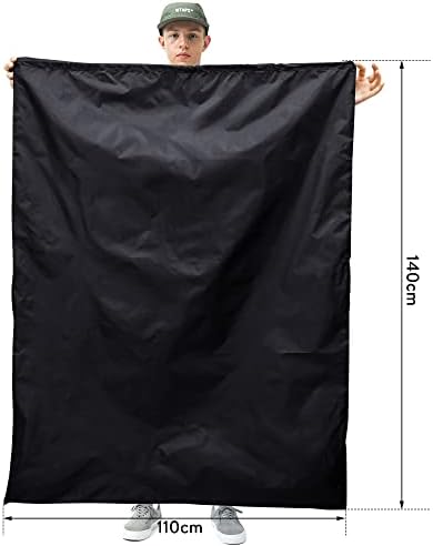 2Pcs Storage Bag, 110 x 140cm Extra Large Drawstring Clothes Storage Bag, Foldable Oxford Fabric Waterproof Large Capacity Underbed Organizers for Duvet Pillows Quilt Clothes Shoes Toy Storage - Black