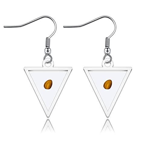 Christian Mustard Seed Earrings Necklace Faith & Religious Jewelry Ideal Gift Baptism Confirmation Gift For Women Girl (Triangles Seed Es) #TOP6