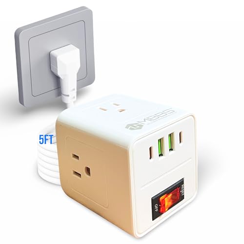 MBBS Power Cube Surge Protector with 3 AC, 4 USB (2 USB-C)
