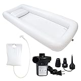 Confortable et facile : baignoire gonflable fabriquée en PVC, elle est légère et douce, ce qui la rend facile à utiliser. Facile à transporter et à ranger. Pour les personnes liées au lit, une baignoire gonflable avec un oreiller gonflable pour la tête permet un lavage facile et sûr de tout le corps, plus facile, plus sûr et plus confortable.