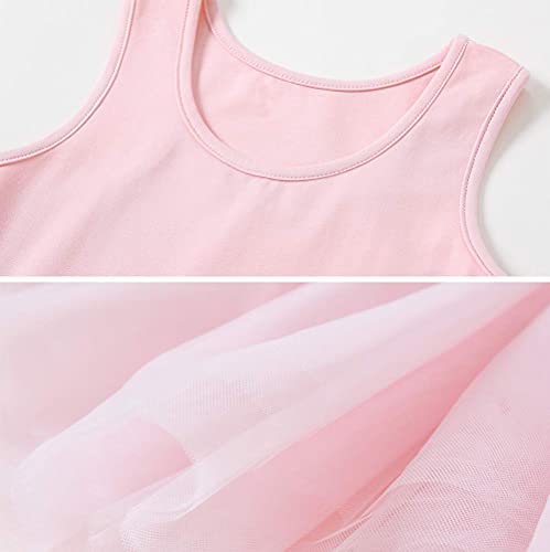 Stelle Girls Ballet Leotards Dance Tutu Skirt Dress Outfit (Toddler/Little Kid/Big Kid) (Ballet Pink (Tank Top), 5T) #TOP5
