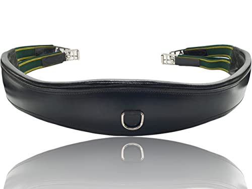 Cincha de piel anatómica sin chorro de piel premium acolchado suave (130cm, negro) Cover