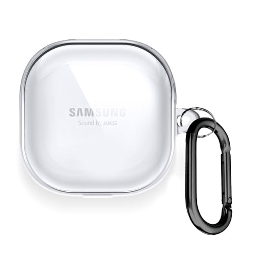 MARGOUN for Samsung Galaxy Buds 2 Pro (2022)/Galaxy Buds 2/Galaxy Buds FE (2023)/Galaxy Buds Live/Galaxy Buds Pro Clear TPU Soft Thin Light-Weighted Cover with Keychain - Clear