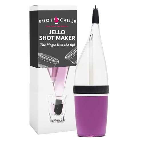 Shot Caller Jellinator Jello Shot Maker - Ultimate No-Mess Dispenser with Patented Spring Tip | Fast Alcohol & Jello Shot Filler, Portable Liquor Pourer, Perfect for Parties & Halloween
