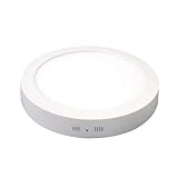 Medidas: Ø 220 x 40 mm Plafón LED redondo, iluminación 18W (Luz Neutra, Marco Blanco)