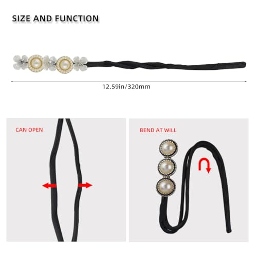 yuntop 4PCS Hair Bun Maker Donut Dacron Iron Resin Material - Lazy Hair Curler for Women Girl Hair Styling Accessories - French Hairstyle Twist Hair Tool - Black Color