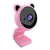 KOPOU Panda computercamera, HD 1080P, USB-stekker en play, ruisonderdrukking, met microfoon, pc-camera voor online…