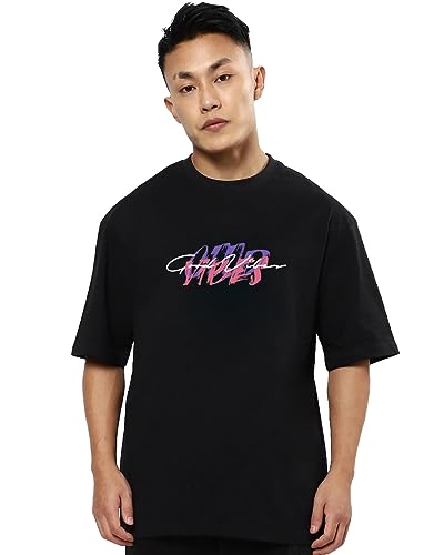 Image of Mens Oversized Printed Half Sleeve Branded Cotton T-Shirt for Mens || Back Printed t Shirts for Men || Oversized t Shirts for Men
