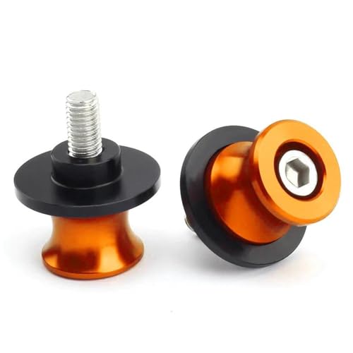 Caballetes traseros motocicleta Kawasaki ZX 10R tornillos deslizadores soportes naranja