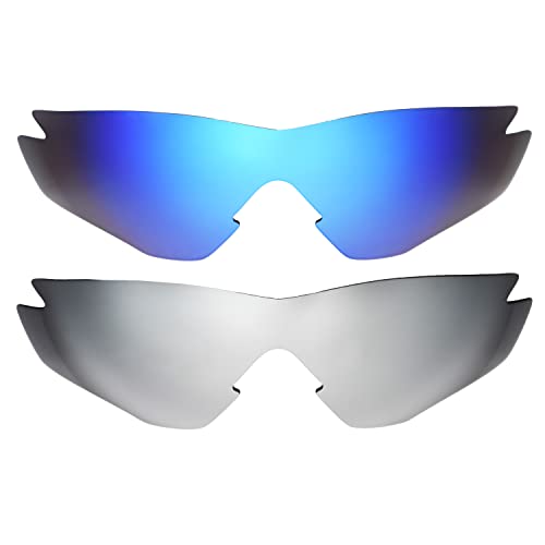 Verres pour Oakleys M2 bleu titane remplacement compatible taille unique lunettes de soleil sport