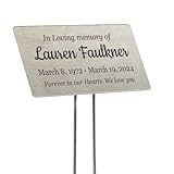 Easy Design - In Loving Memory - Stainless Steel Garden Sign - Offered in 4 x 2' or 6 x 4' with a 10' Garden Stake (4 x 2')