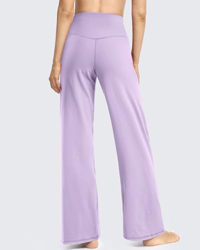 Image of Promover Wide Leg Pants Woman Yoga Pants with Pockets Stretch Loose Casual Lounge Sweatpants Petite /Regular /Tall