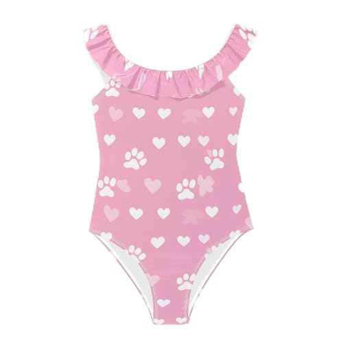 Traje de baño para niña bañador infantil de playa y piscina con volantes