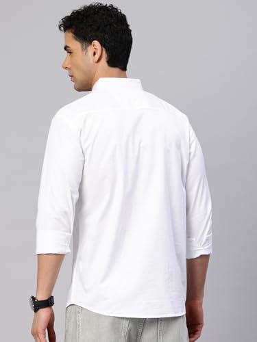 Image of Majestic Man Comfort Slim Fit Solid Pure Cotton Casual Shirt