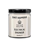 IKPR Electrical Engineer Gifts Gift Ideas for Electrical Engineer Shit Happens Keep Calm and Let The Electrical Engineer Handle It Candle Coworker GIF