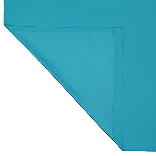 Pairs to Go Cadenza Modern Decorative Rod Pocket Window Curtains for Living Room (2 Panels), 40 in x 84 in, Teal