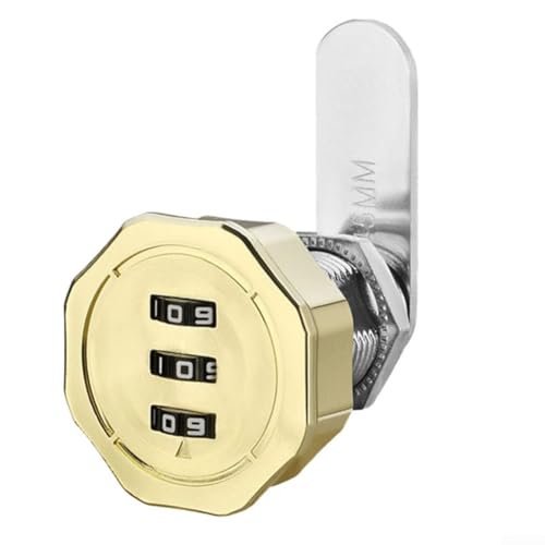 Cerradura de combinación de cajón de aleación de zinc para caravanas, autocaravanas y seguridad más avanzada para tus pertenencias (dorado)