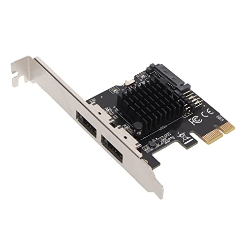 Tarjeta PCIE a Power ESATA de Zunate con 2 puertos de expansión y adaptador USB para ordenador