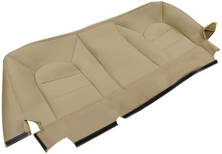 Driver & Passenger Rear Bench Top & Bottom Leather Seat Covers Tan Compatible with Ford F250 F350 F450 F550 Lariat 1999 2000