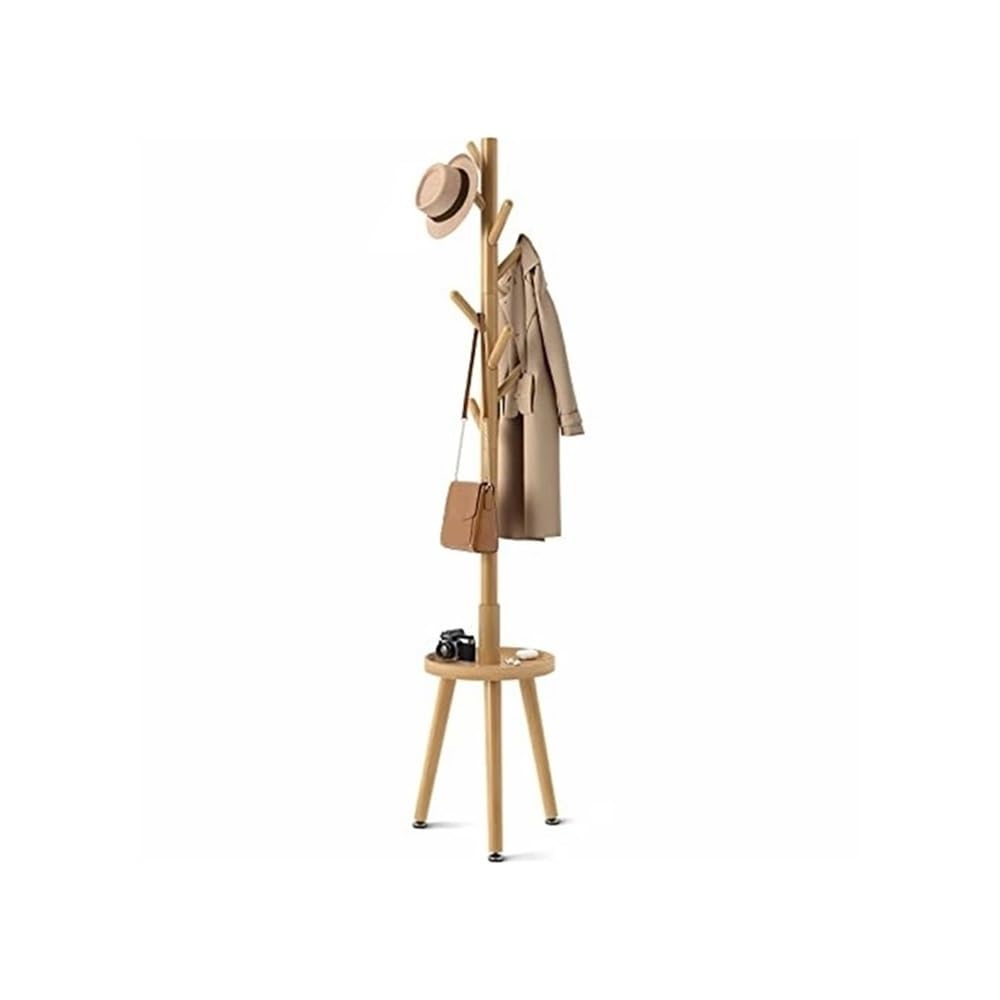DFHS46JK Hat Rack Household Coat Rack Freestanding Wood Clothes Tree With 8 Hooks For Hallway Living Room for Office