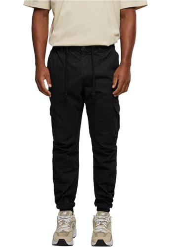 Urban Classics Pantaloni Cargo Uomo In Stile Militare, Pantaloni Slim Fit, Polsini Alle Caviglie, Colore: Nero, Taglia: 5XL - 2