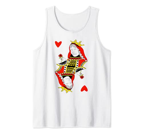 Fun Queen of Hearts Card Playing Game Tank Top