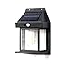 Bloepum 1 PCS Black Solar Bulb Wall Lamp Outdoor Waterproof Wall Lamp Solar Light