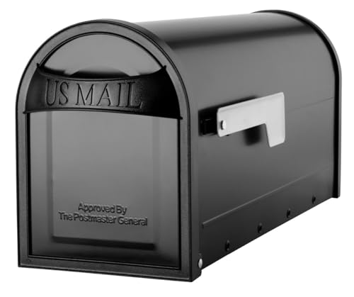 Architectural Mailboxes 8760B-10 Carlisle Postmount Mailbox, Medium, Black
